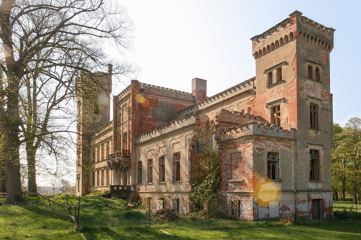 Schlossruine Hohenlandin Brandenburg Deutschland
