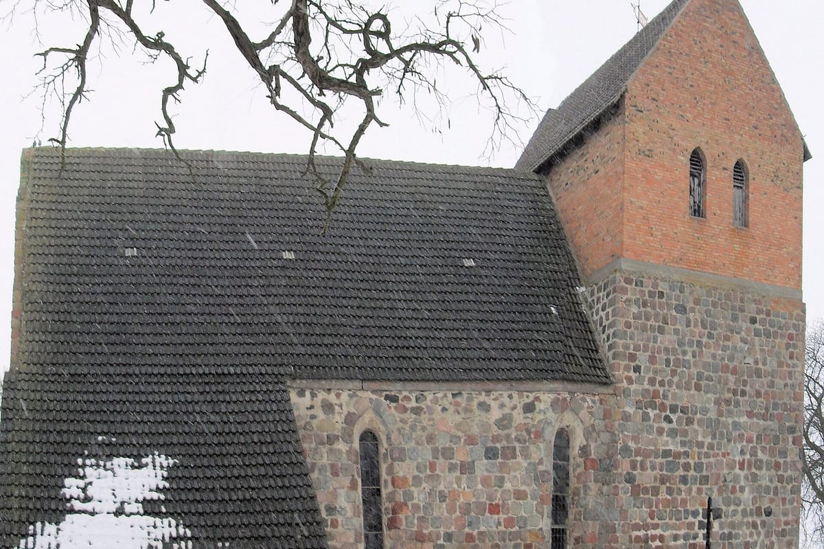 Kirche in Pinnow, Landkreis Uckermark, Deutschland